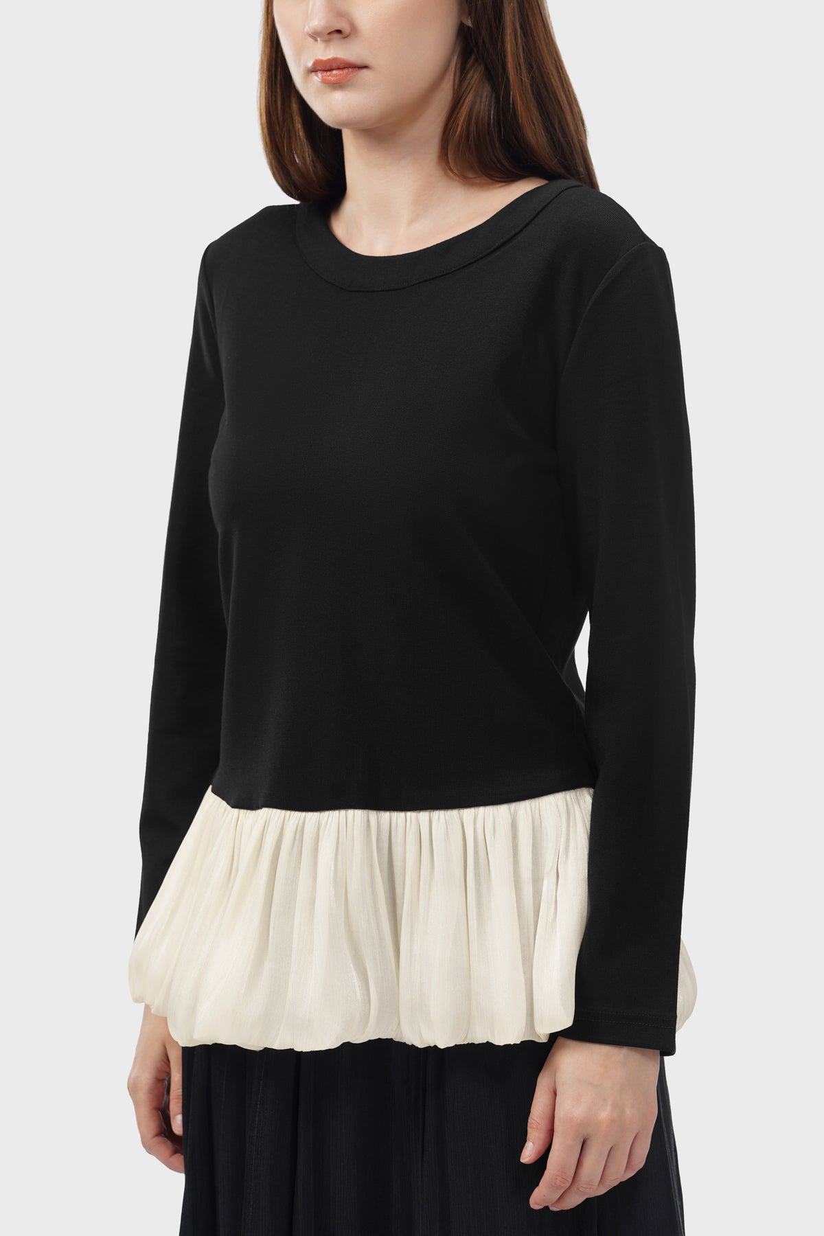 Shyla Knit Peplum - Black