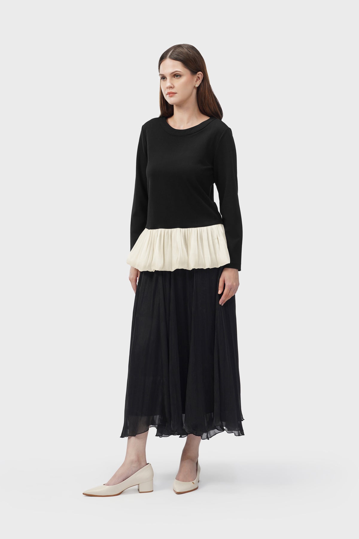 Shyla Knit Peplum - Black