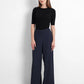 Side Closure Pants - Navy