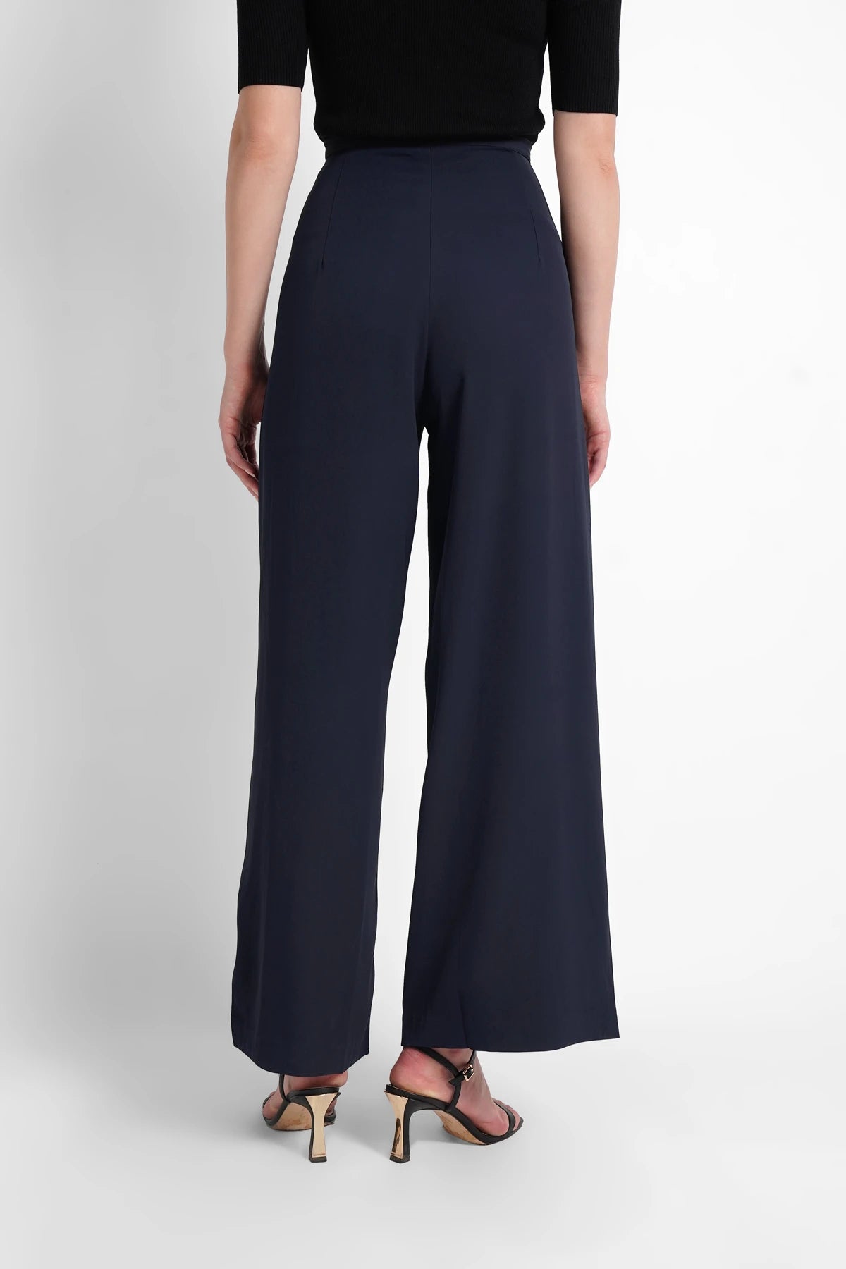 Side Closure Pants - Navy