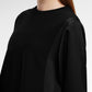 Sienna Mix Fabric Blouse - Black
