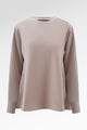Sienna Mix Fabric Blouse - Light Taupe