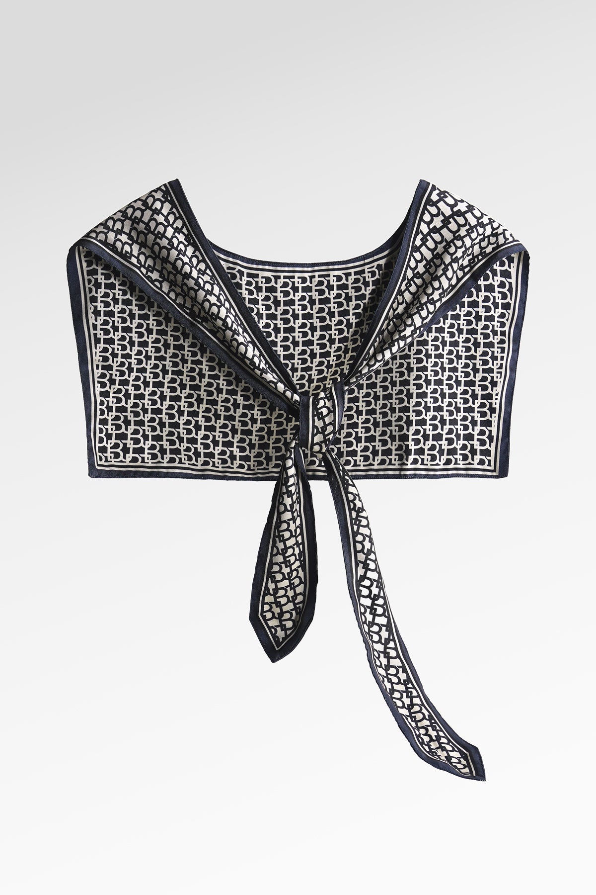 Signature Monogram Neck Scarf - Black