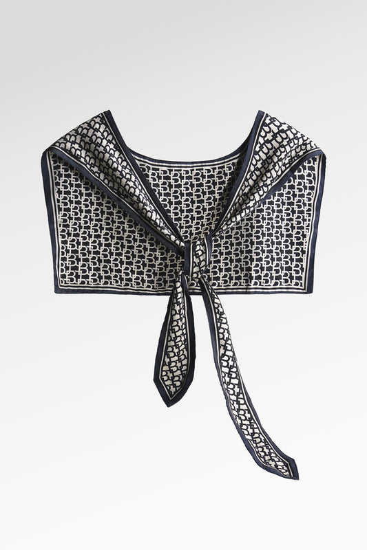 Signature Monogram Neck Scarf - Black
