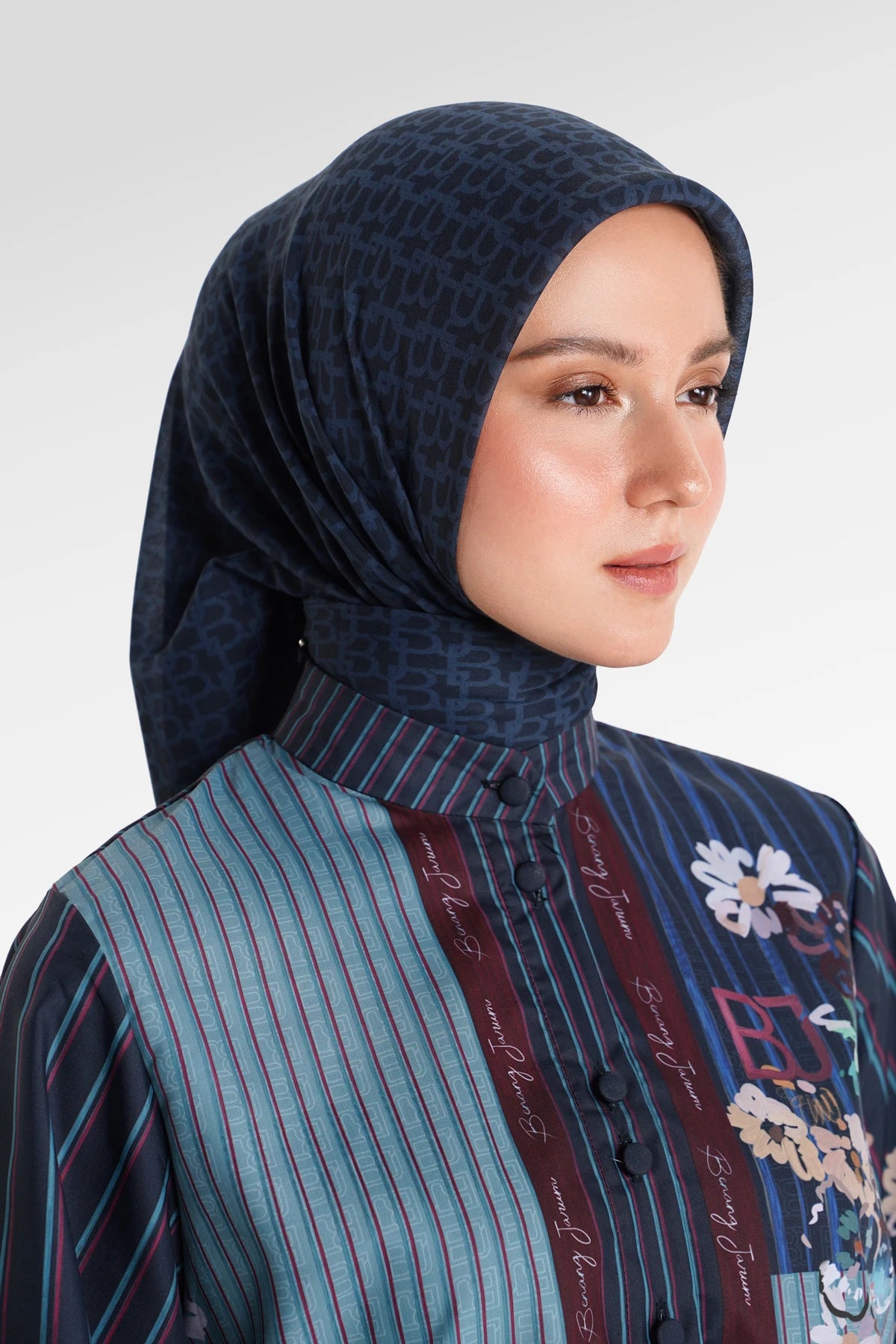 Signature Monogram Scarf - Blue Monarch