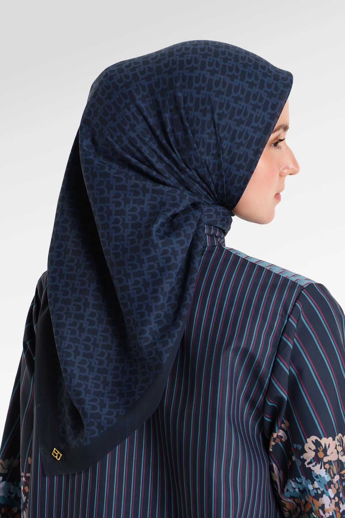 Signature Monogram Scarf - Blue Monarch