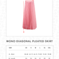 Mono Diagonal Pleated Skirt - Sorbet