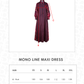 Mono Line Maxi Dress - Berry