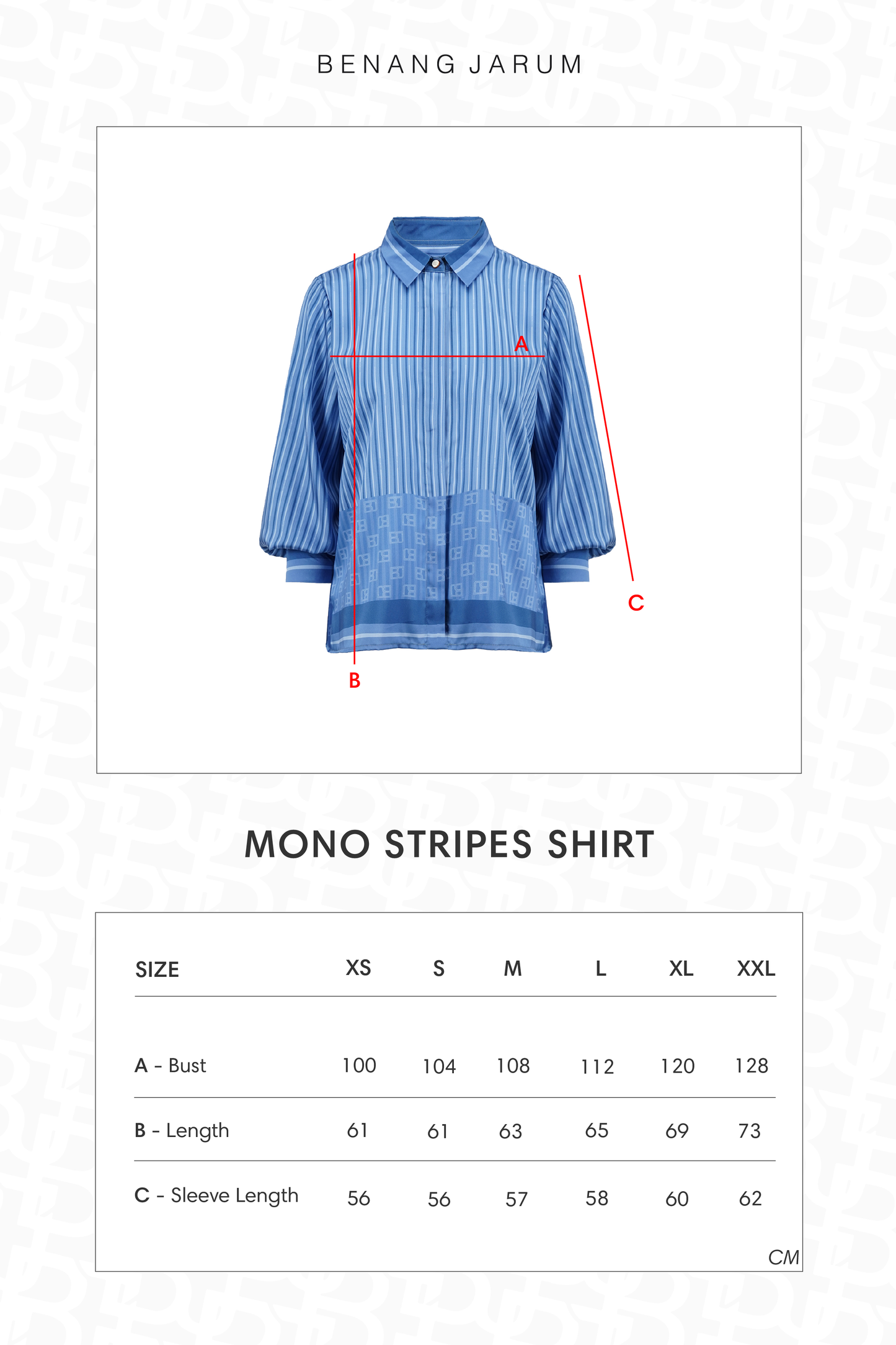 Mono Stripes Shirt - Timeless Blue
