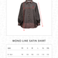 Mono Line Satin Shirt - Black Choco