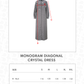 Monogram Diagonal Crystal Dress - Black and White