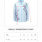 Brielle Embroidery Shirt - Sky Blue