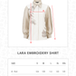 Lara Embroidery Shirt - Cream Puff