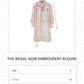 The Regal Bow Embroidery Blouse - Sungold