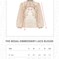 The Regal Embroidery Lace Blouse - Sungold