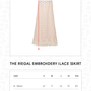 The Regal Embroidery Lace Skirt - Sungold