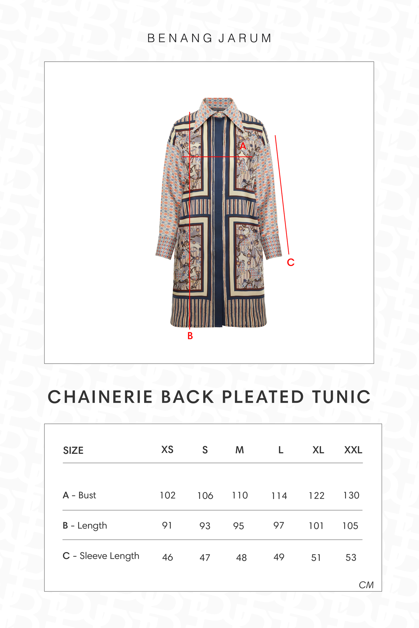 Chainerie Back Pleated Tunic - Azurite