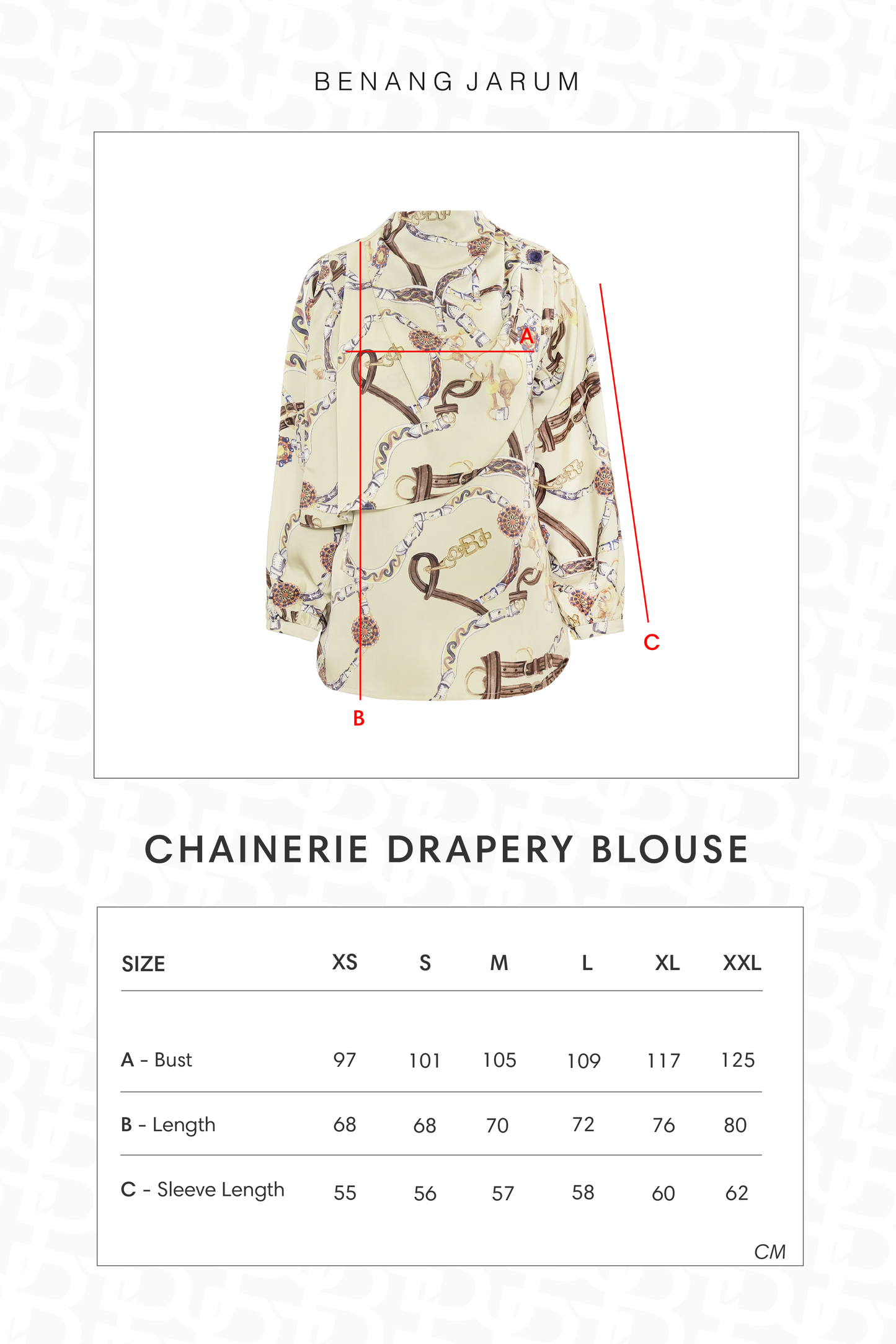 Chainerie Drapery Blouse - Zircon
