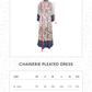 Chainerie Pleated Dress - Azurite