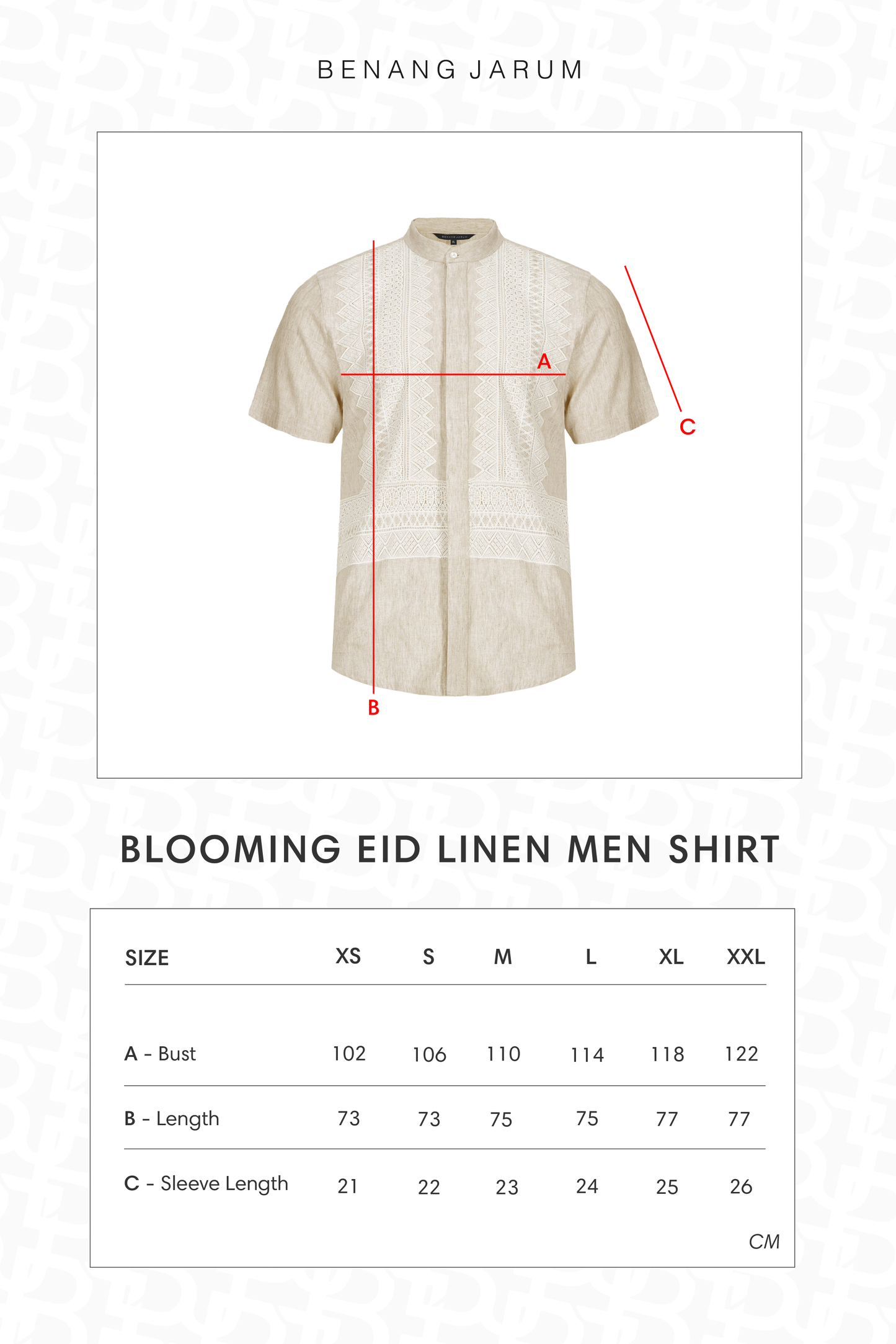 Blooming Eid Linen Men Shirt - Daisy