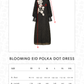 Blooming Eid Polka Dot Dress - Black Iris