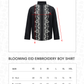Blooming Eid Embroidery Boy Shirt - Black