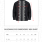 Blooming Eid Embroidery Men Shirt - Black