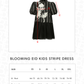 Blooming Eid Kids Stripe Dress - Black