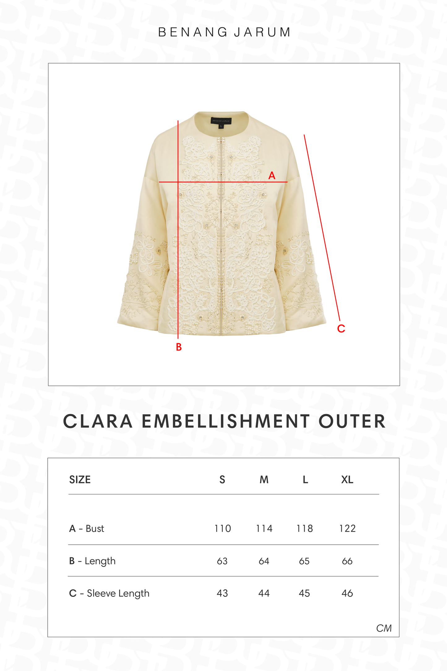 Clara Embellishment Outer - Beige