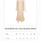 Blooming Eid Lace Beaded Dress - Cream