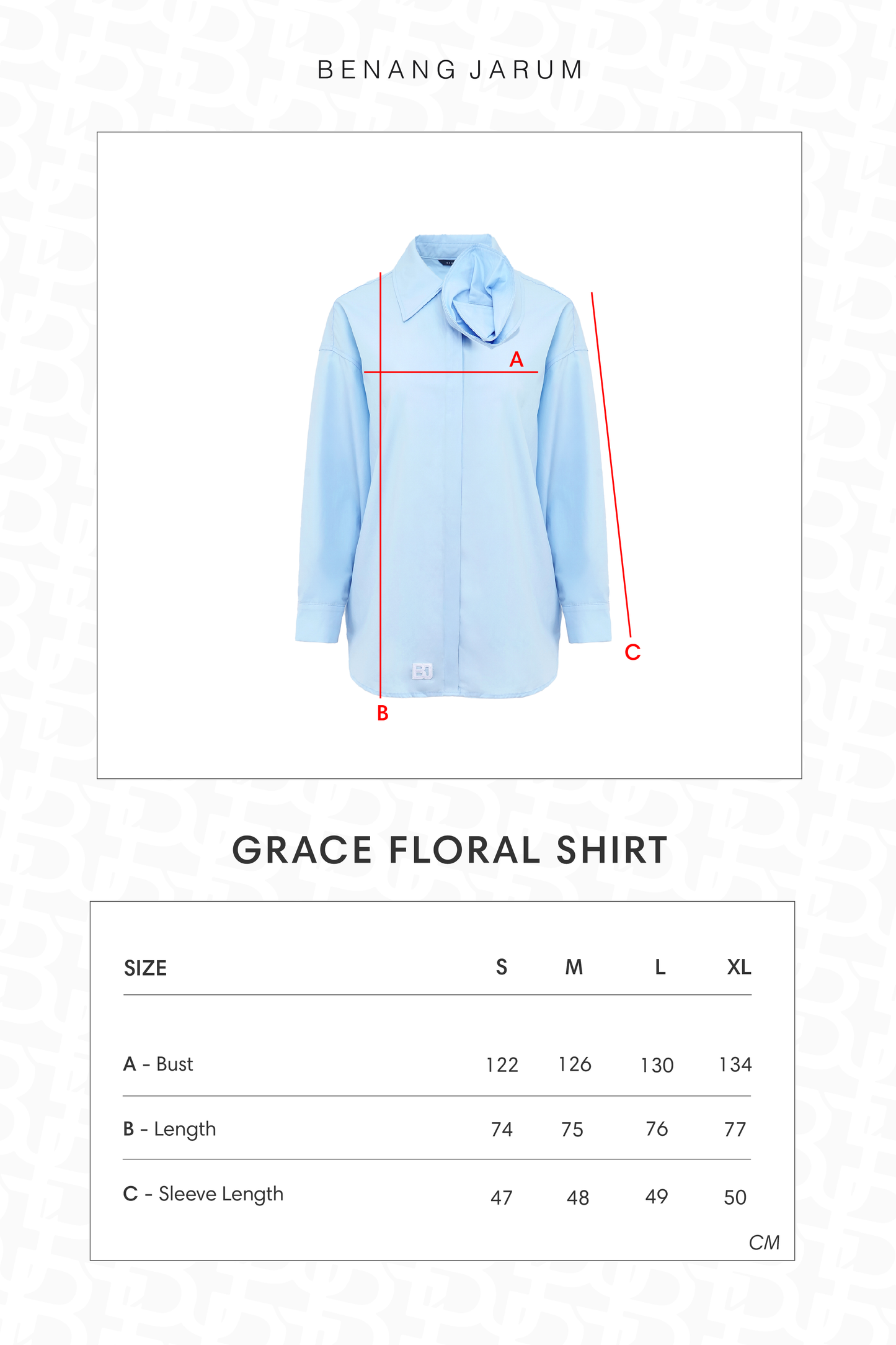 Grace Floral Shirt - Blue