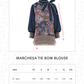 Marchesa Tie Bow Blouse - Majorelle