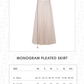 Monogram Pleated Skirt - Amber