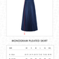 Monogram Pleated Skirt - Majorelle