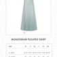 Monogram Pleated Skirt - Zellige