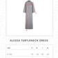 Alessa Turtleneck Dress - Gray