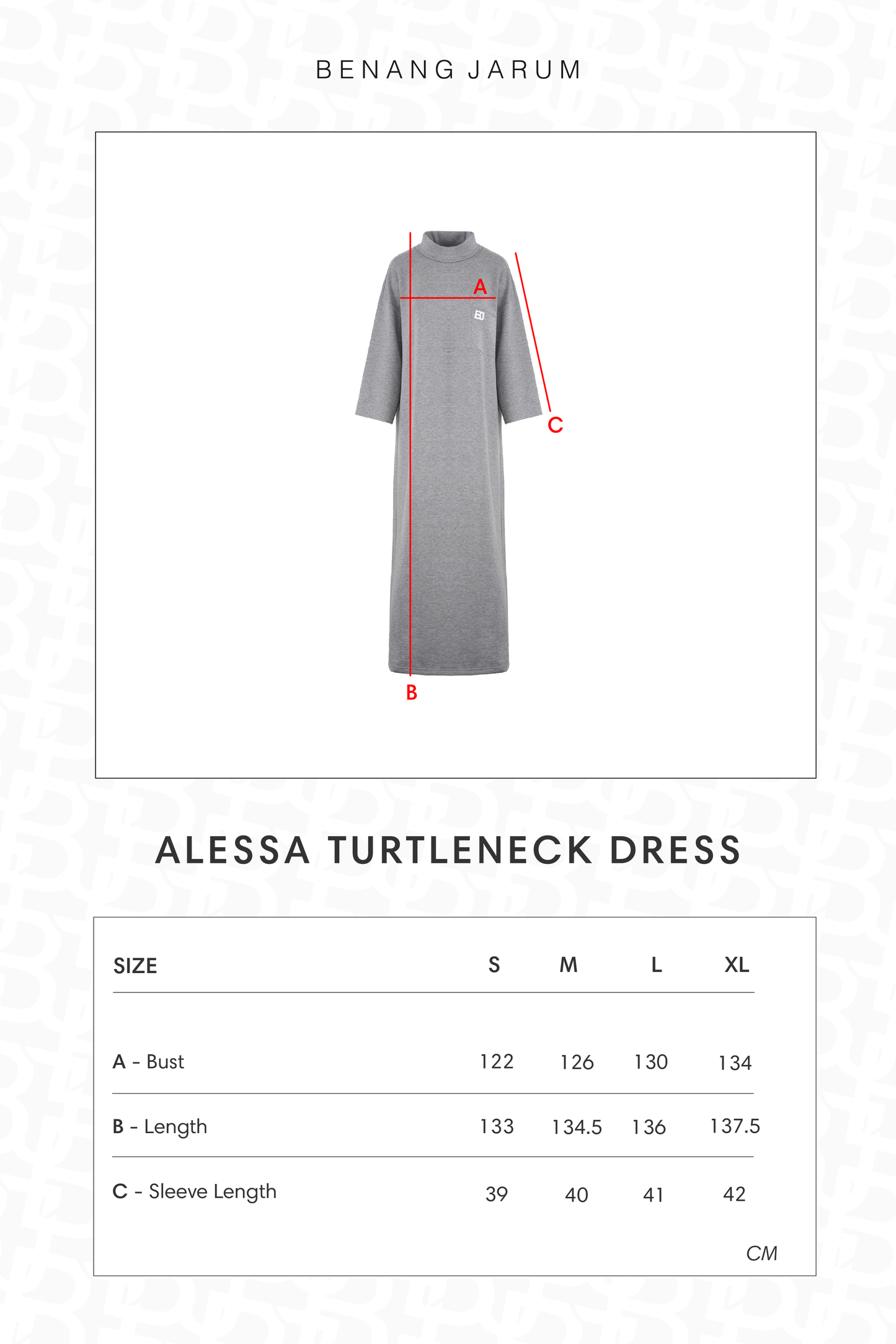 Alessa Turtleneck Dress - Gray
