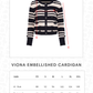 Viona Embellished Cardigan - Black/Ivory