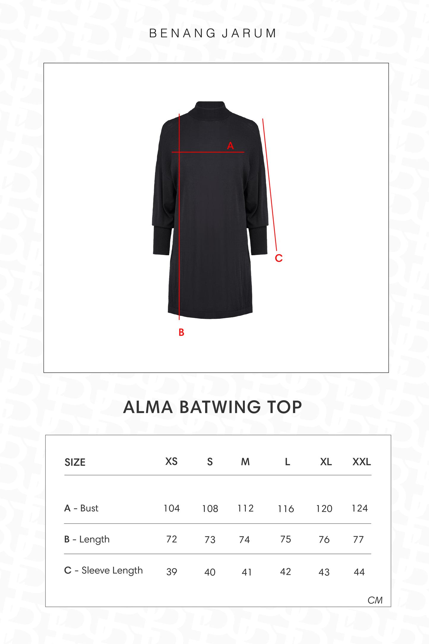 Alma Batwing Top - Black