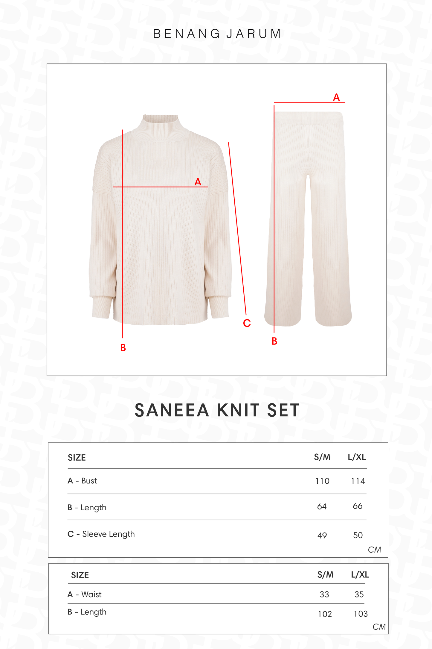Saneea Knit Set - Cream