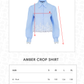 Amber Crop Shirt - Blue