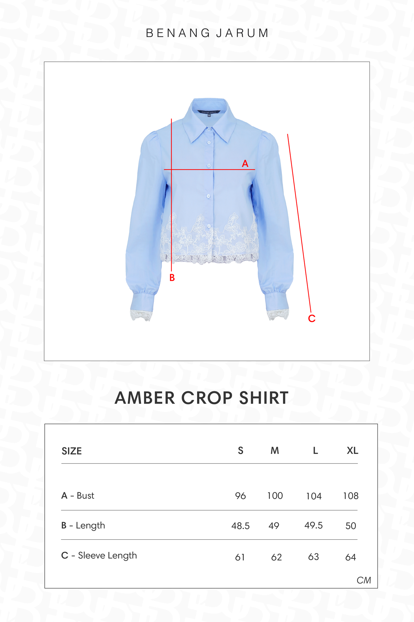 Amber Crop Shirt - Blue