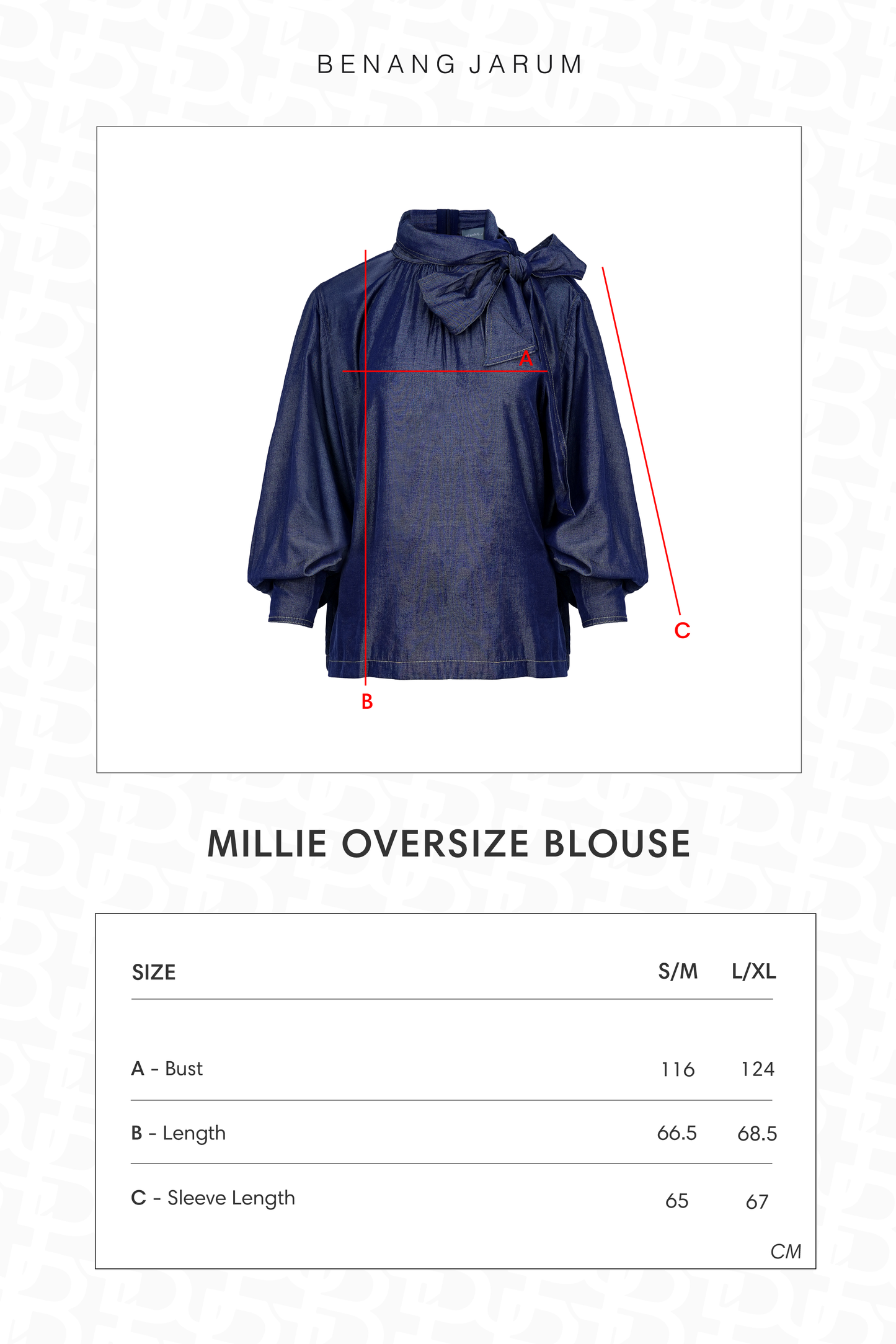Millie Oversize Blouse - Navy