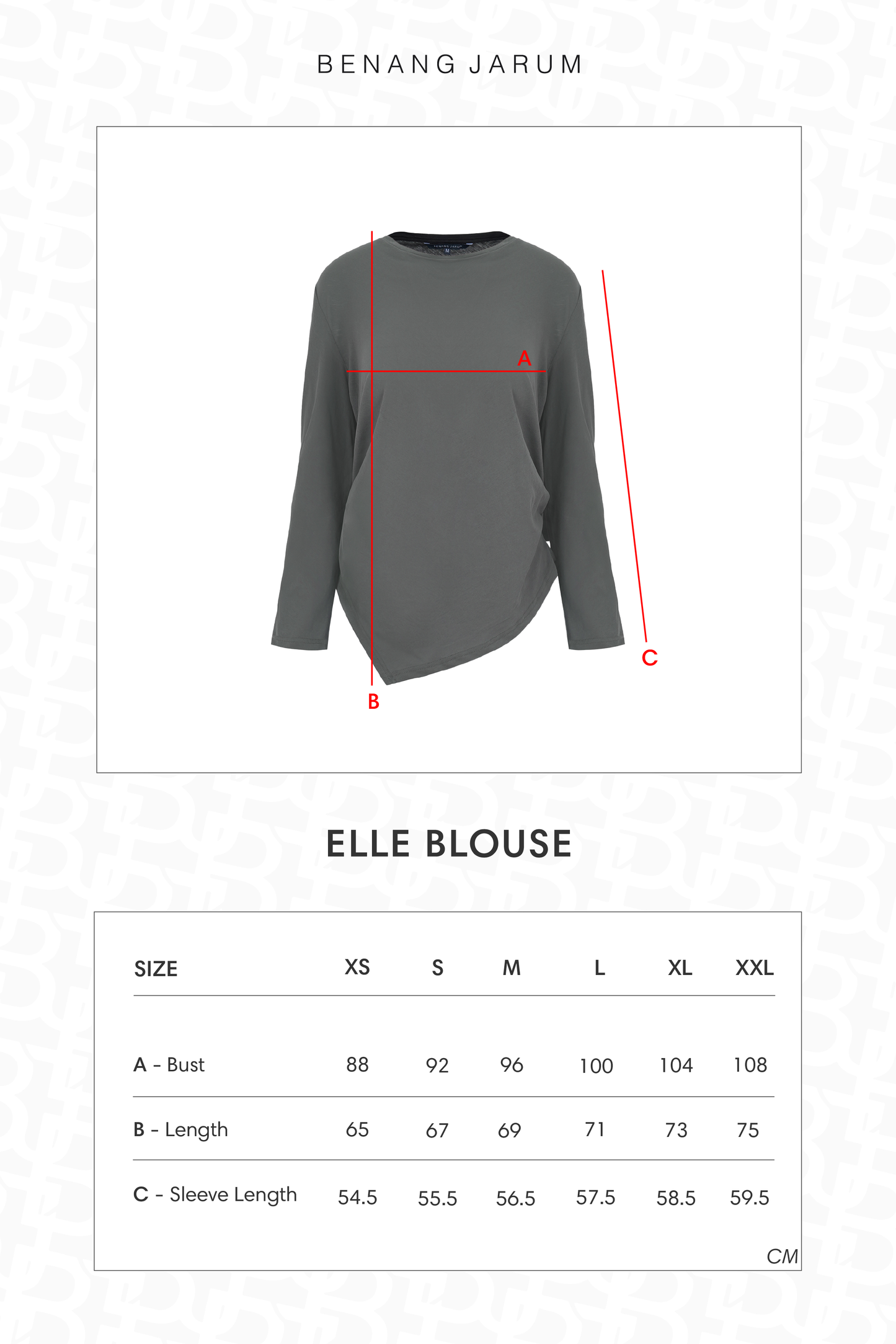 Elle Blouse - Dark Grey