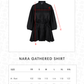Nara Gathered Shirt - Black