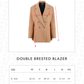 Double Brested Blazer - Brown