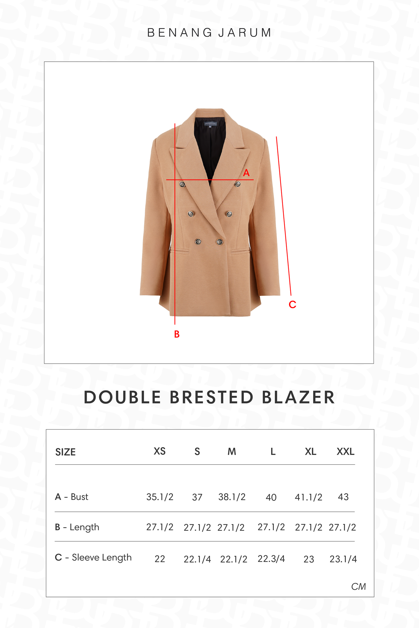 Double Brested Blazer - Brown