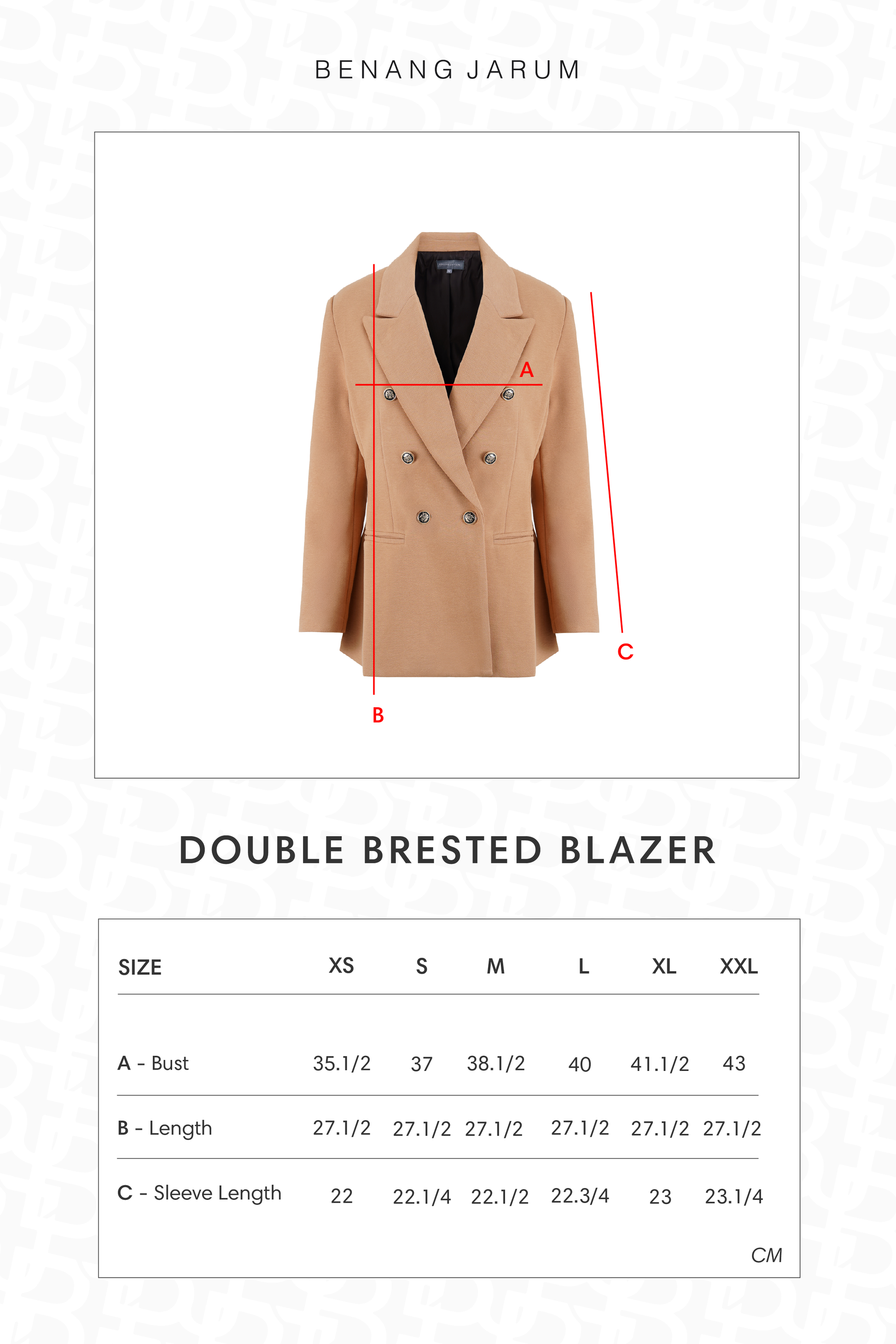 Double Brested Blazer - Brown – Benang Jarum