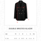 Double Brested Blazer - Black