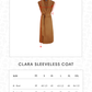 Clara Sleeveless Coat - Brown